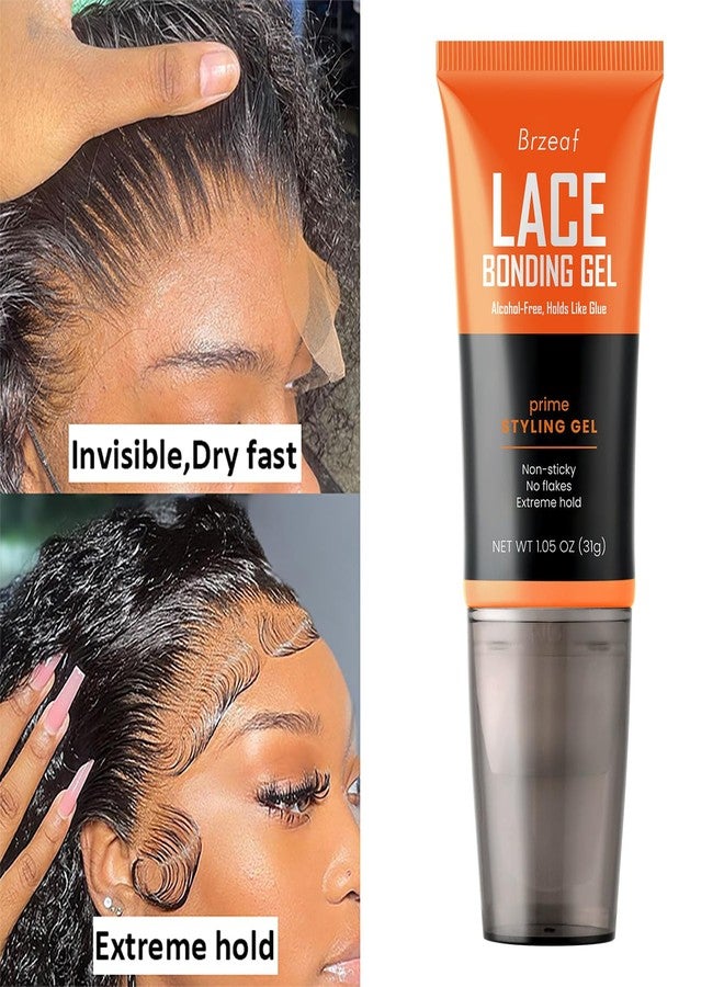 Brzeaf Lace Bonding Gel, Wig Glue, Glueless& Skin-Friendly Formula, Bold Hold Lace Glue for Wigs, New Brush Head Design, Temporary Daily for Hair for Women & Men - Image 4